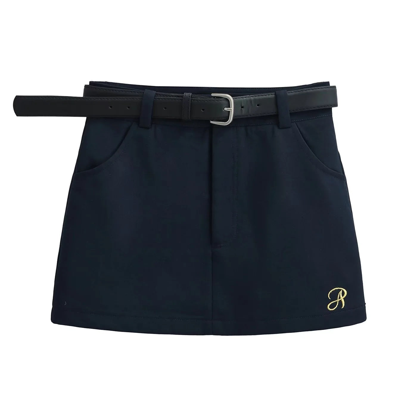 High Waist Retro A- Line Short Skirt