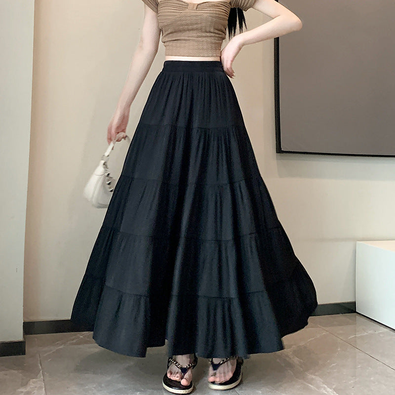 High Waist A- Line Flowy Skirt