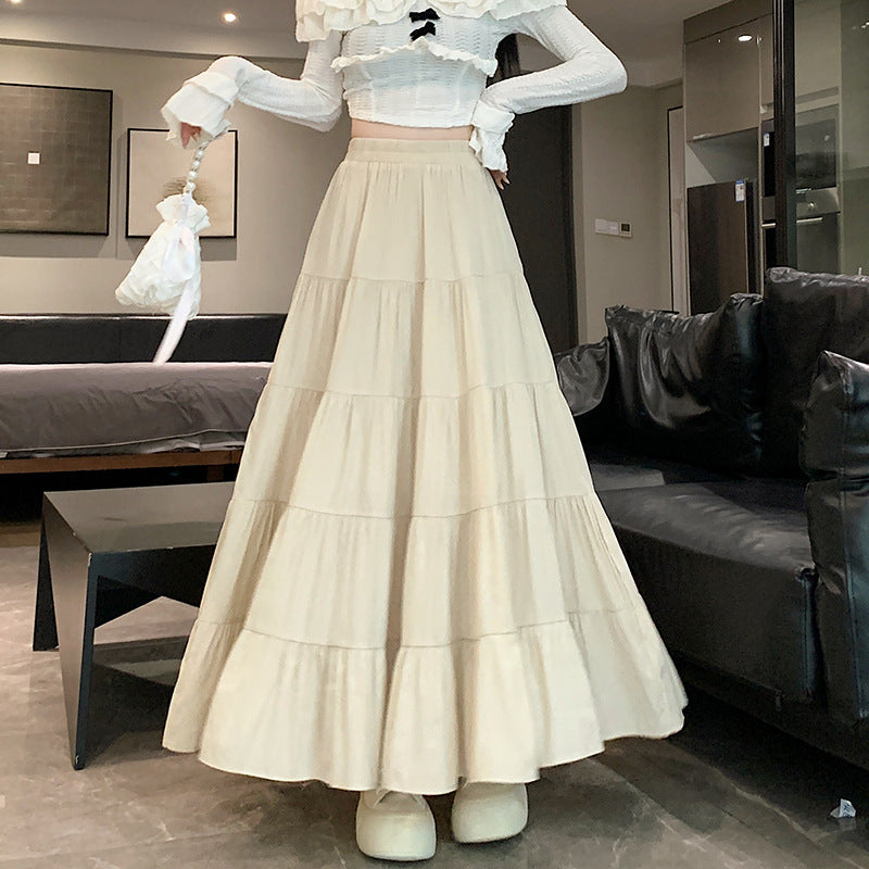 High Waist A- Line Flowy Skirt