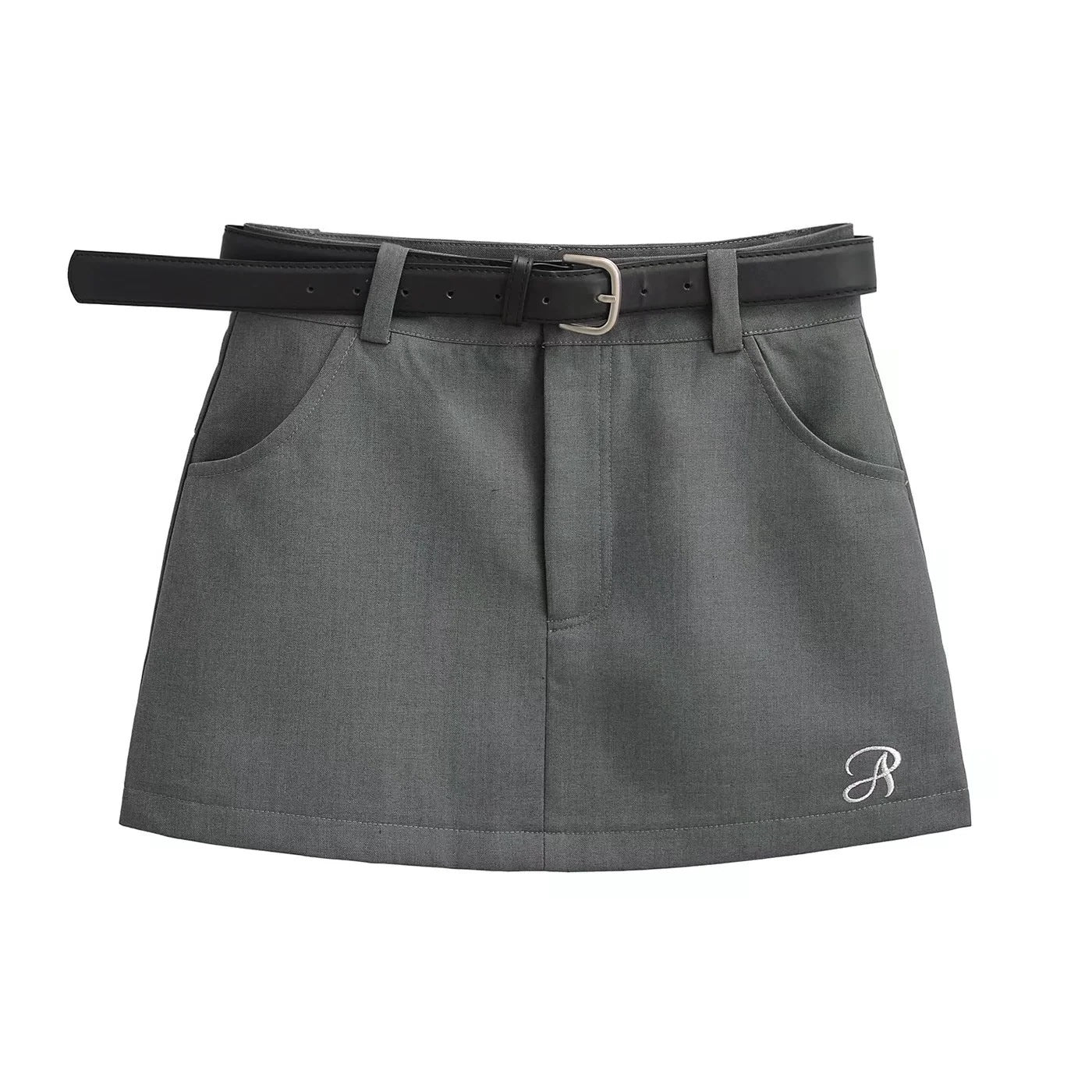 High Waist Retro A- Line Short Skirt