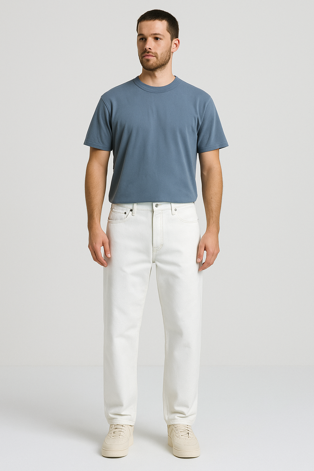 Ritz White Jeans | Men’s Wide-Leg Street Denim