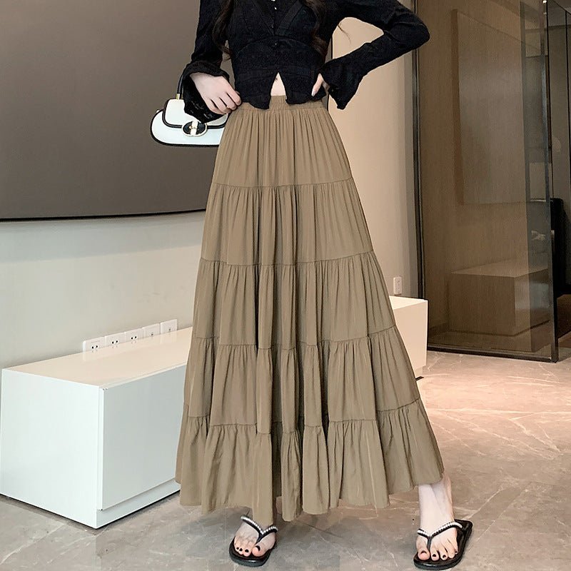 High Waist A- Line Flowy Skirt
