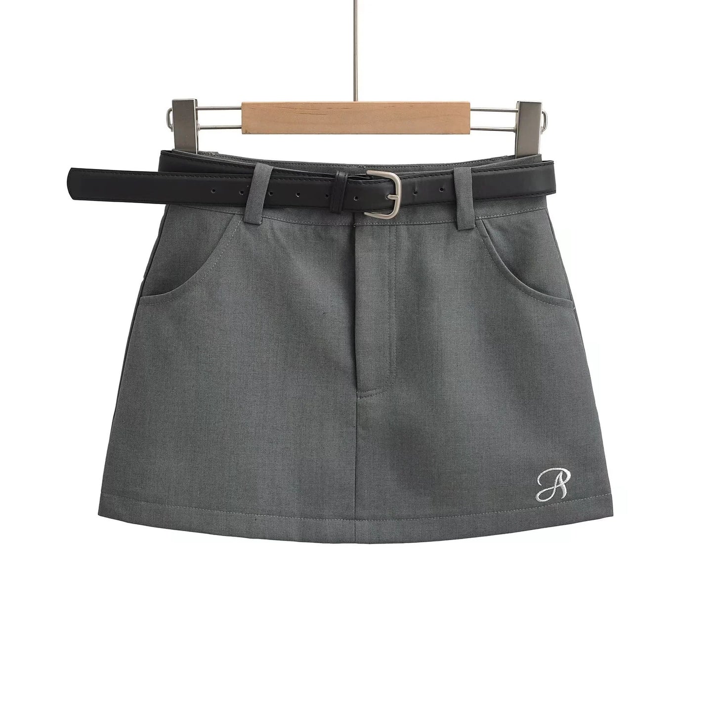 High Waist Retro A- Line Short Skirt