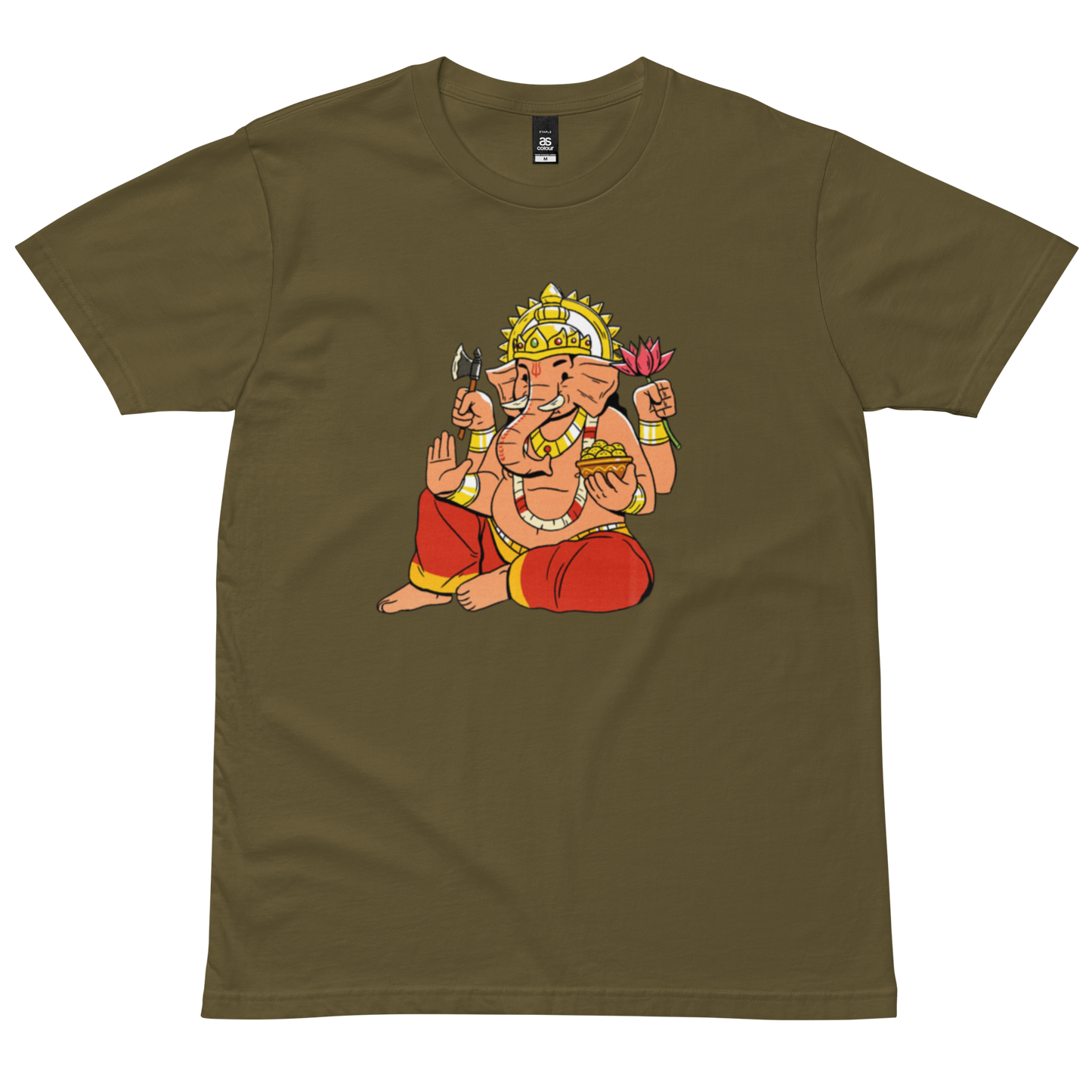 Men's staple tee: Lord Ganesh, Nepali script