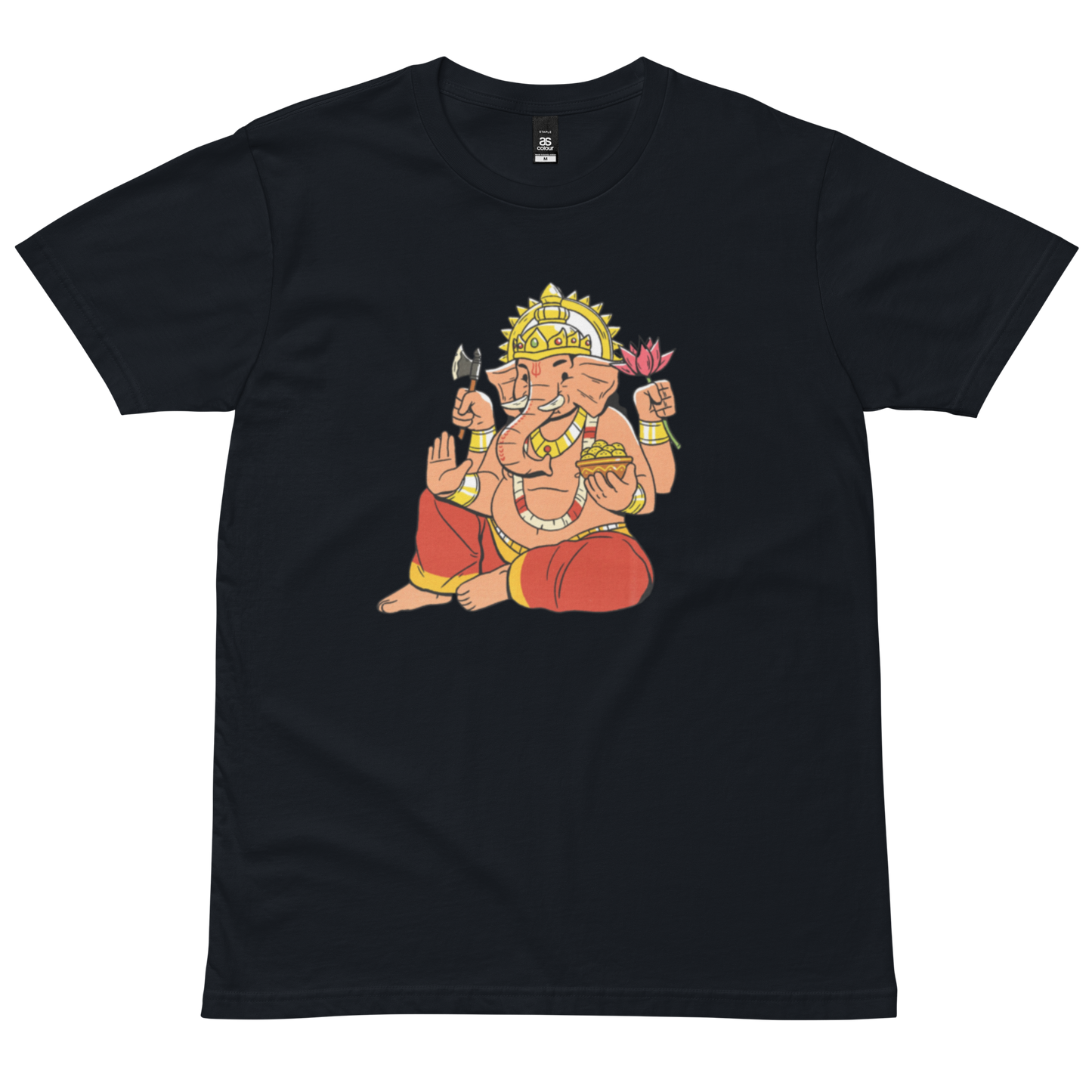 Men's staple tee: Lord Ganesh, Nepali script