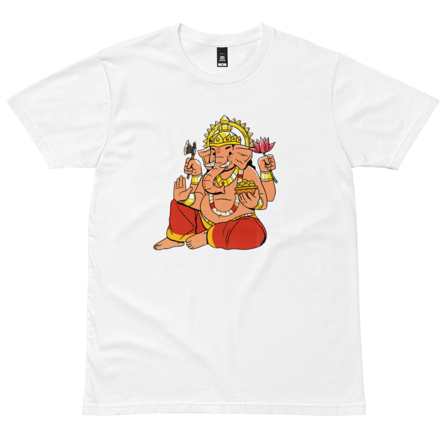 Men's staple tee: Lord Ganesh, Nepali script