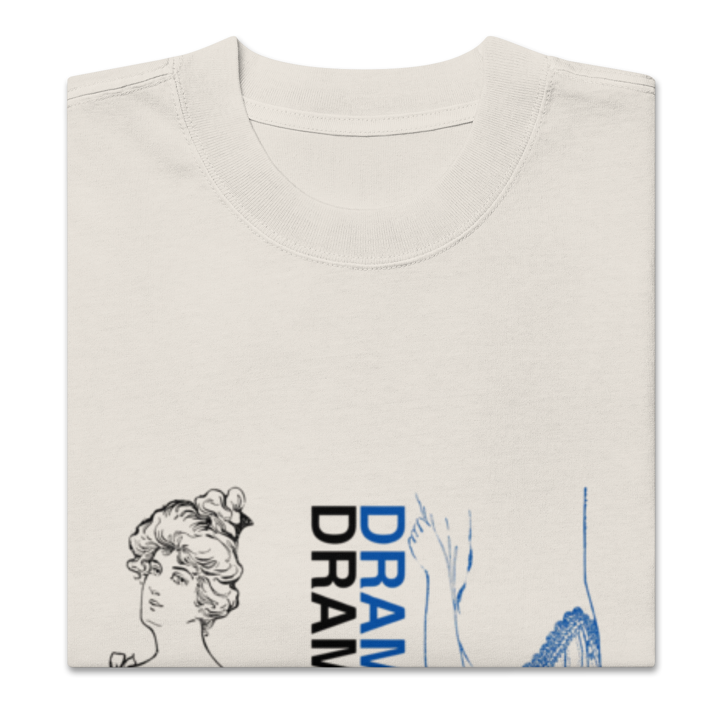 Oversized faded Cotton t-shirt: Drama