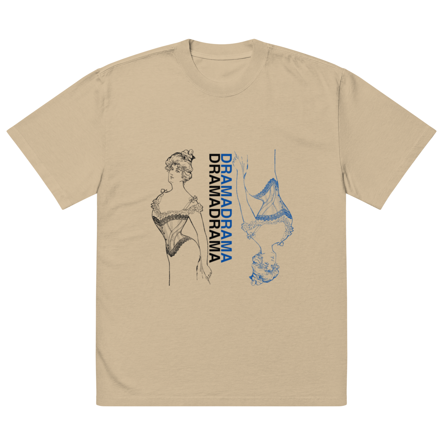 Oversized faded Cotton t-shirt: Drama