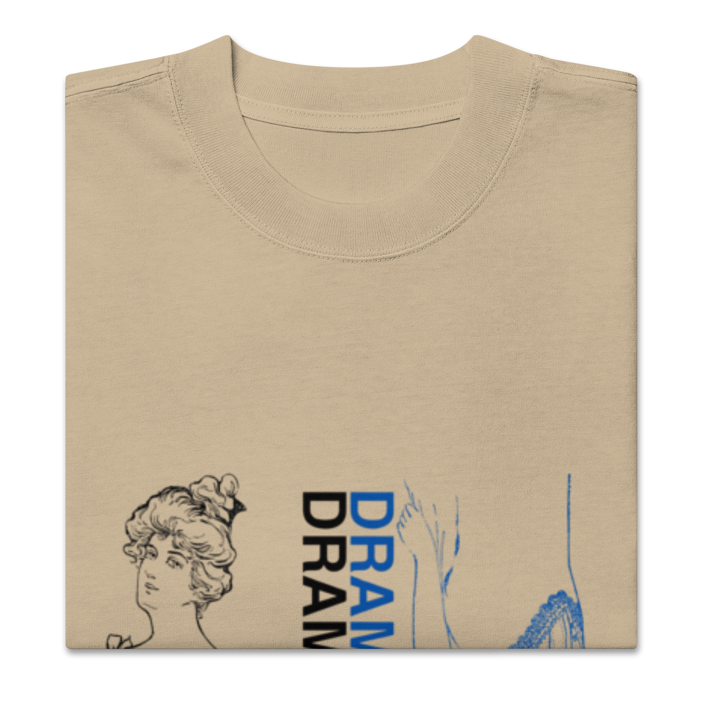 Oversized faded Cotton t-shirt: Drama