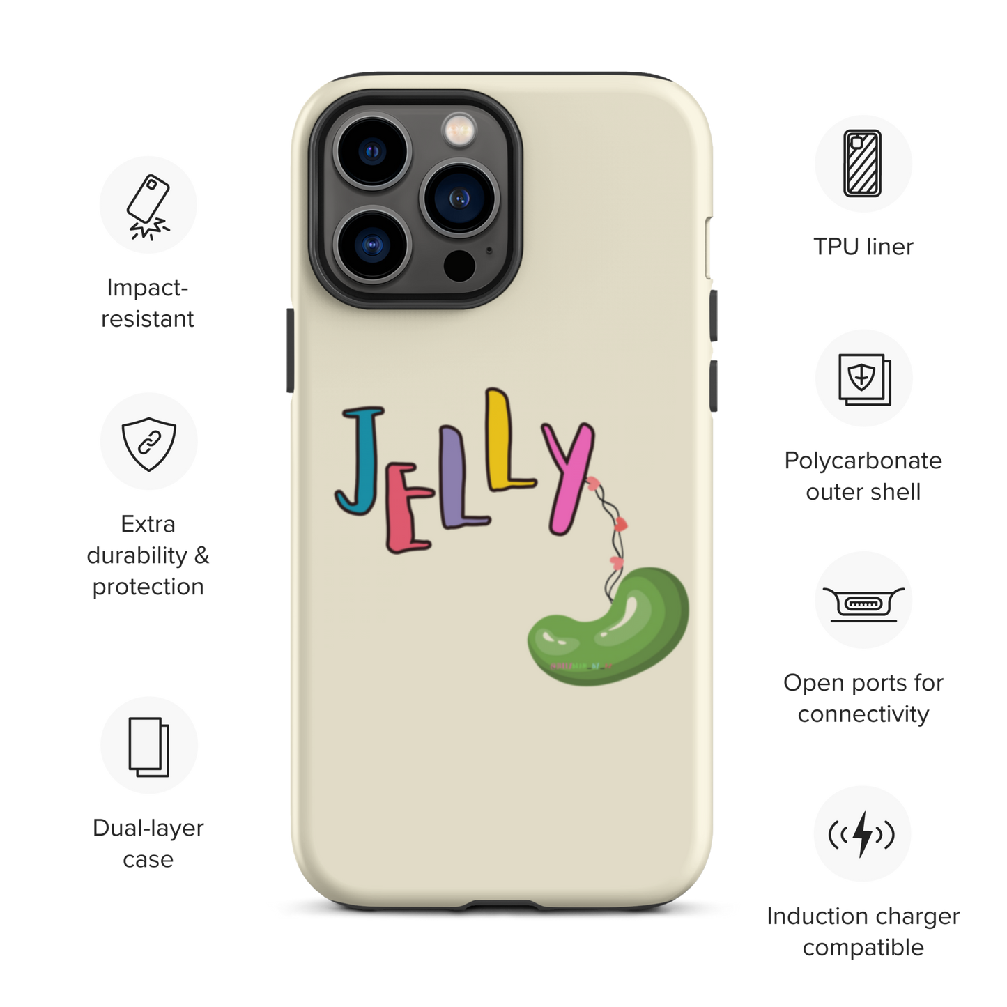 Tough Case for iPhone®: Jellybean logo