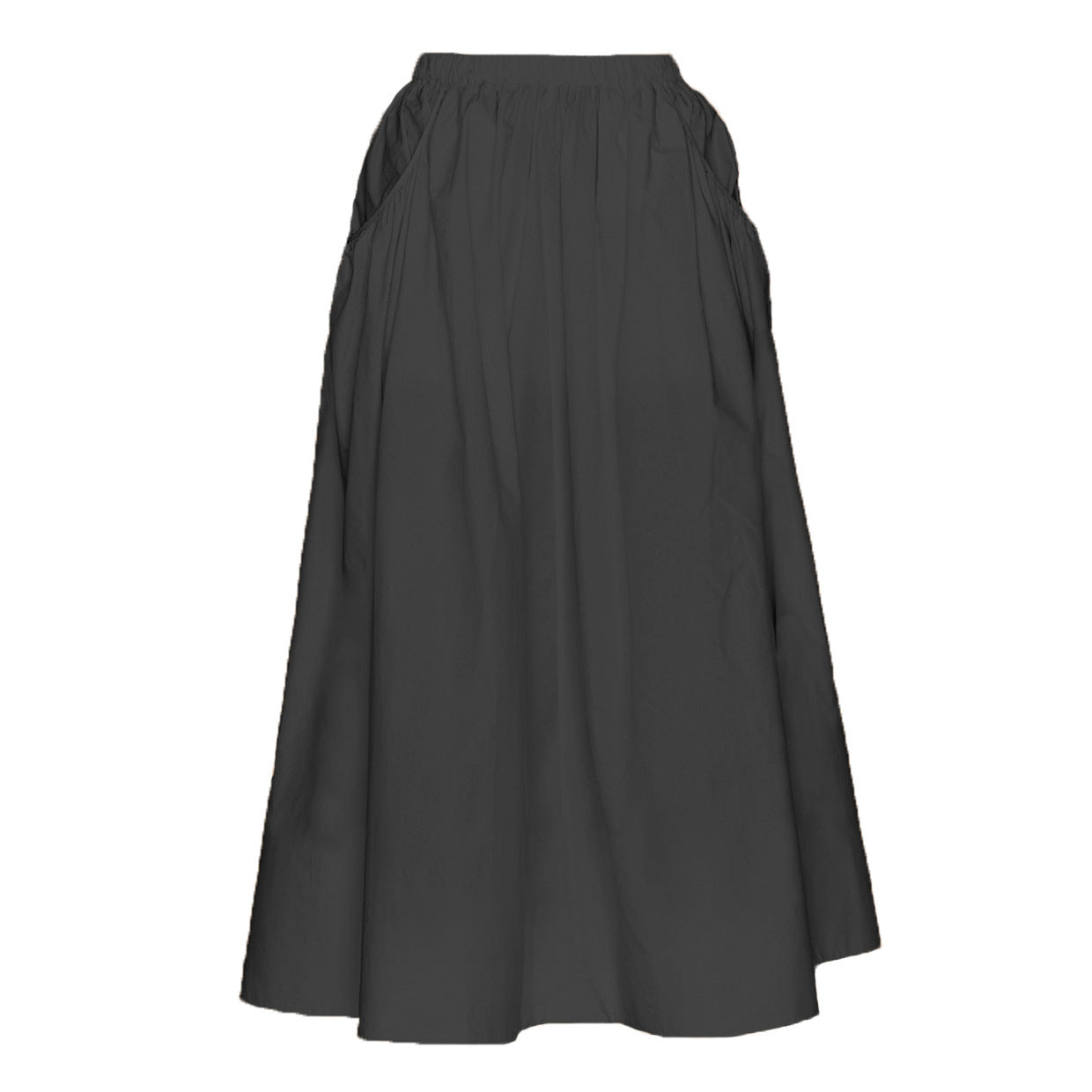 Women's Pocket Skirt Fashion Cotton Linen High Waist