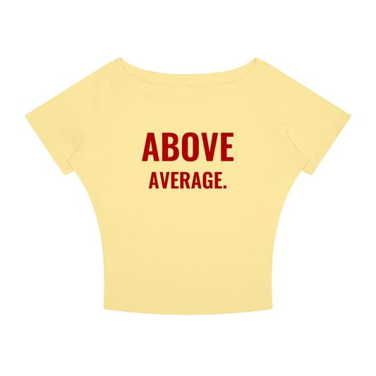 Above Average Boatneck Tee | Women’s Relaxed Off-Shoulder Cotton T-Shirt