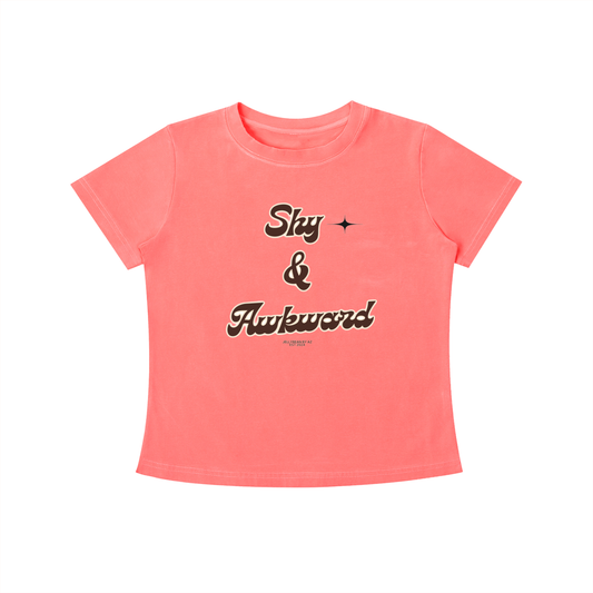 Shy & Awkward Tee | Women’s Vintage Wash Baby Tee