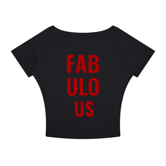 Fabulous Boatneck Tee | Women’s Relaxed Off-Shoulder Cotton T-Shirt