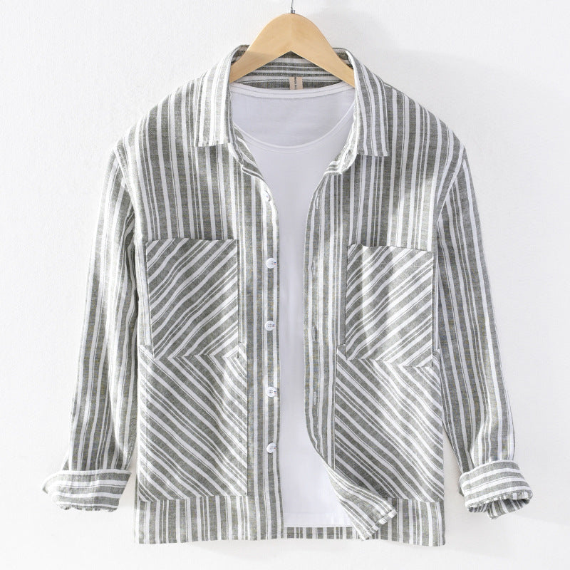 Striped Cotton Casual Shirt