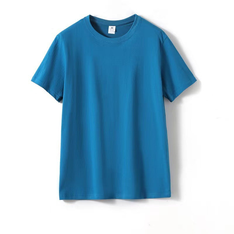 Round Neck Men's Short-sleeves Plain T-shirt