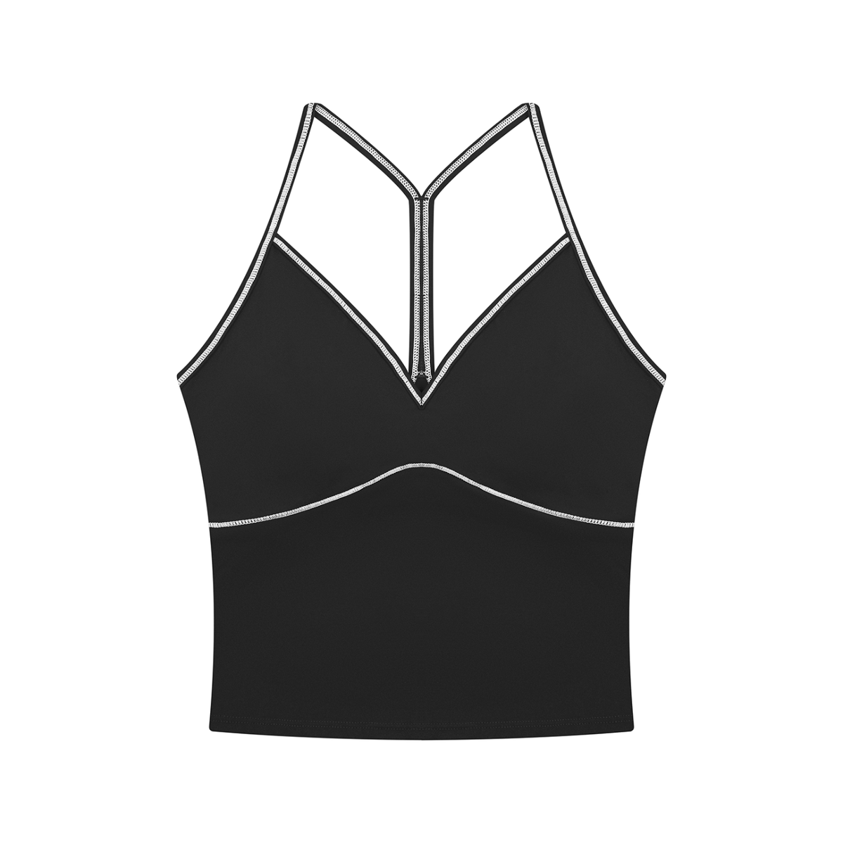 Solene Tank | Contrast V-Neck Active Tank Top