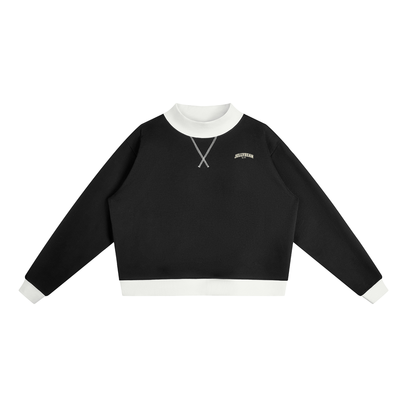 Harper Contrast Crop Sweatshirt | Premium 350 GSM