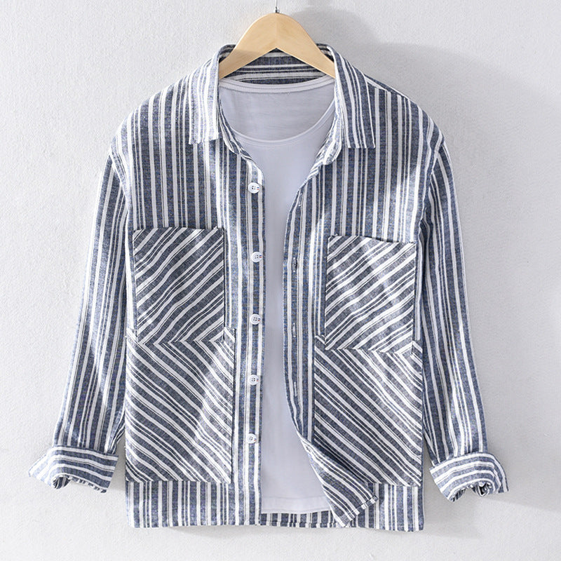 Striped Cotton Casual Shirt