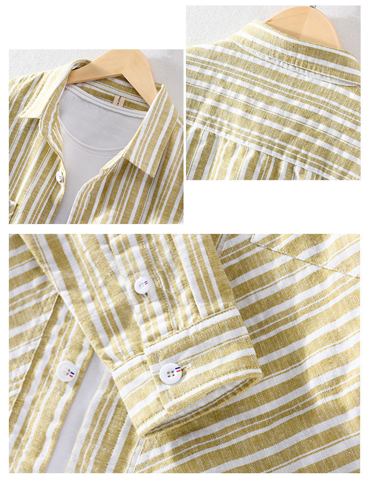 Striped Cotton Casual Shirt