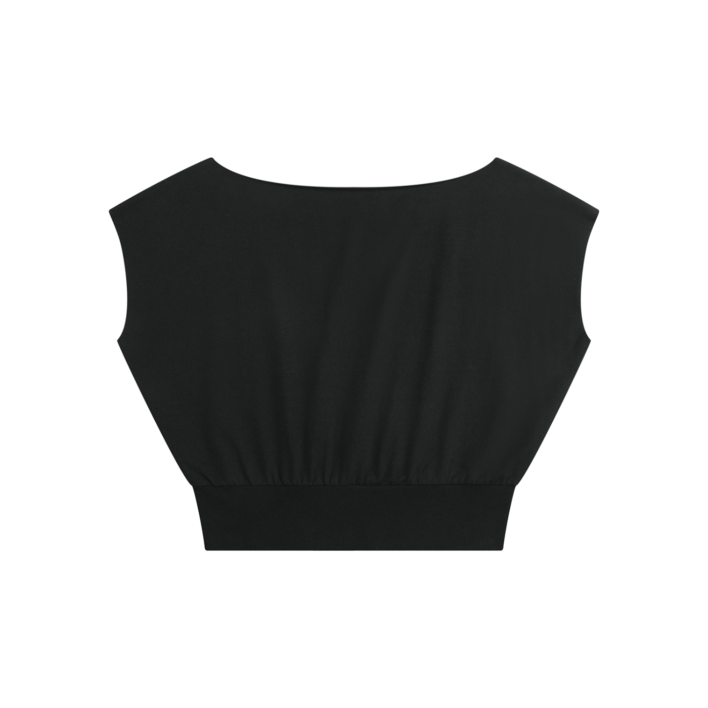 Mila Crop Tee | Women’s Boatneck Gathered T-Shirt