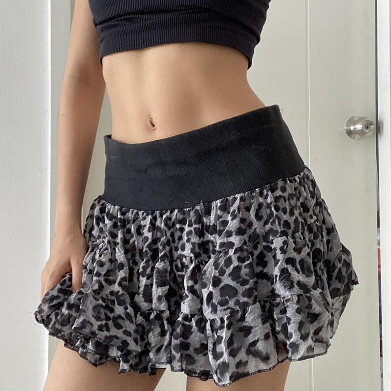 Leopard Print Mini Skirt