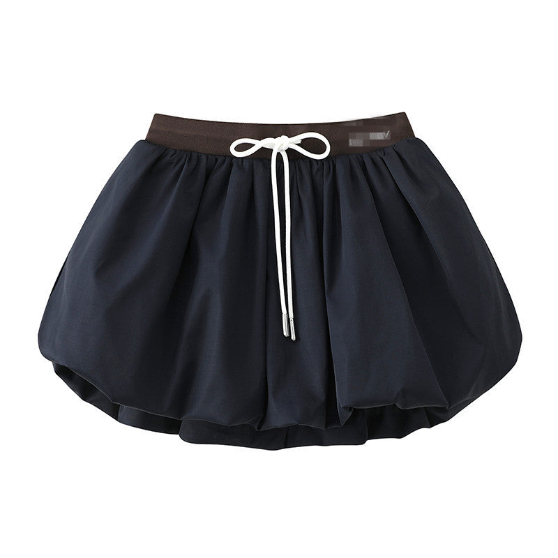 Summer New Simple Drawstring Bud Skirt Women