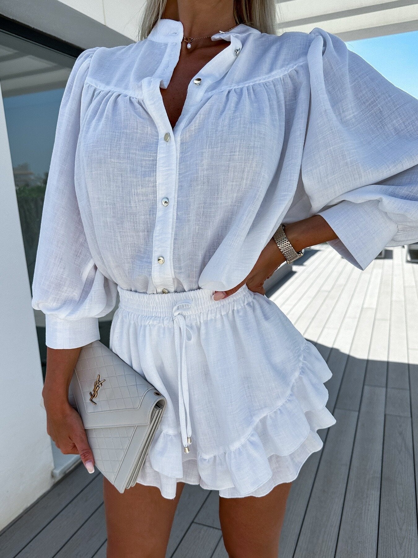 Carisa Shirt Skirt Outfit