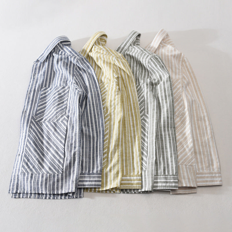 Striped Cotton Casual Shirt