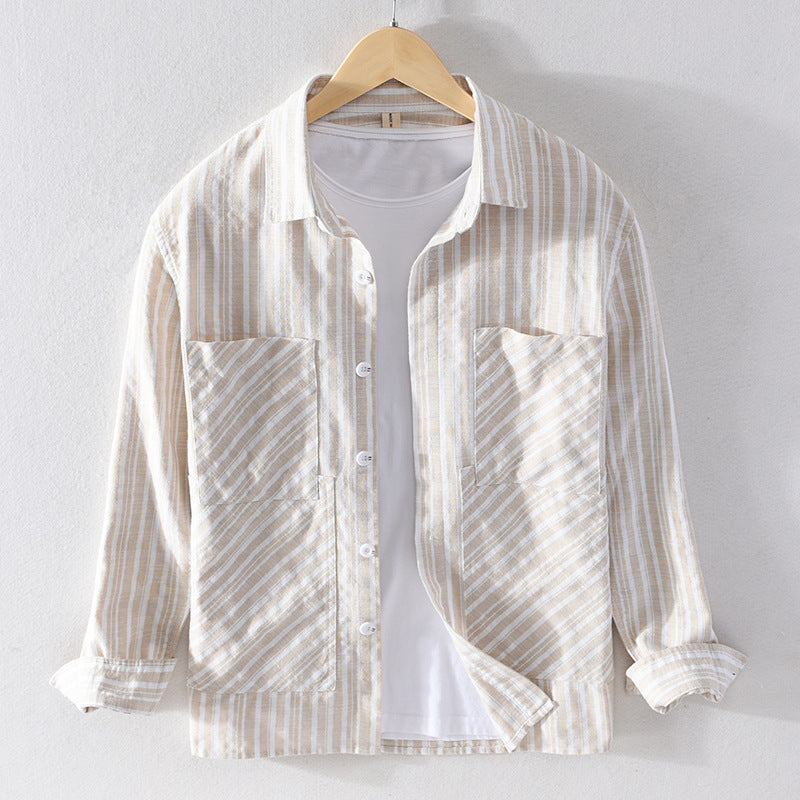 Striped Cotton Casual Shirt