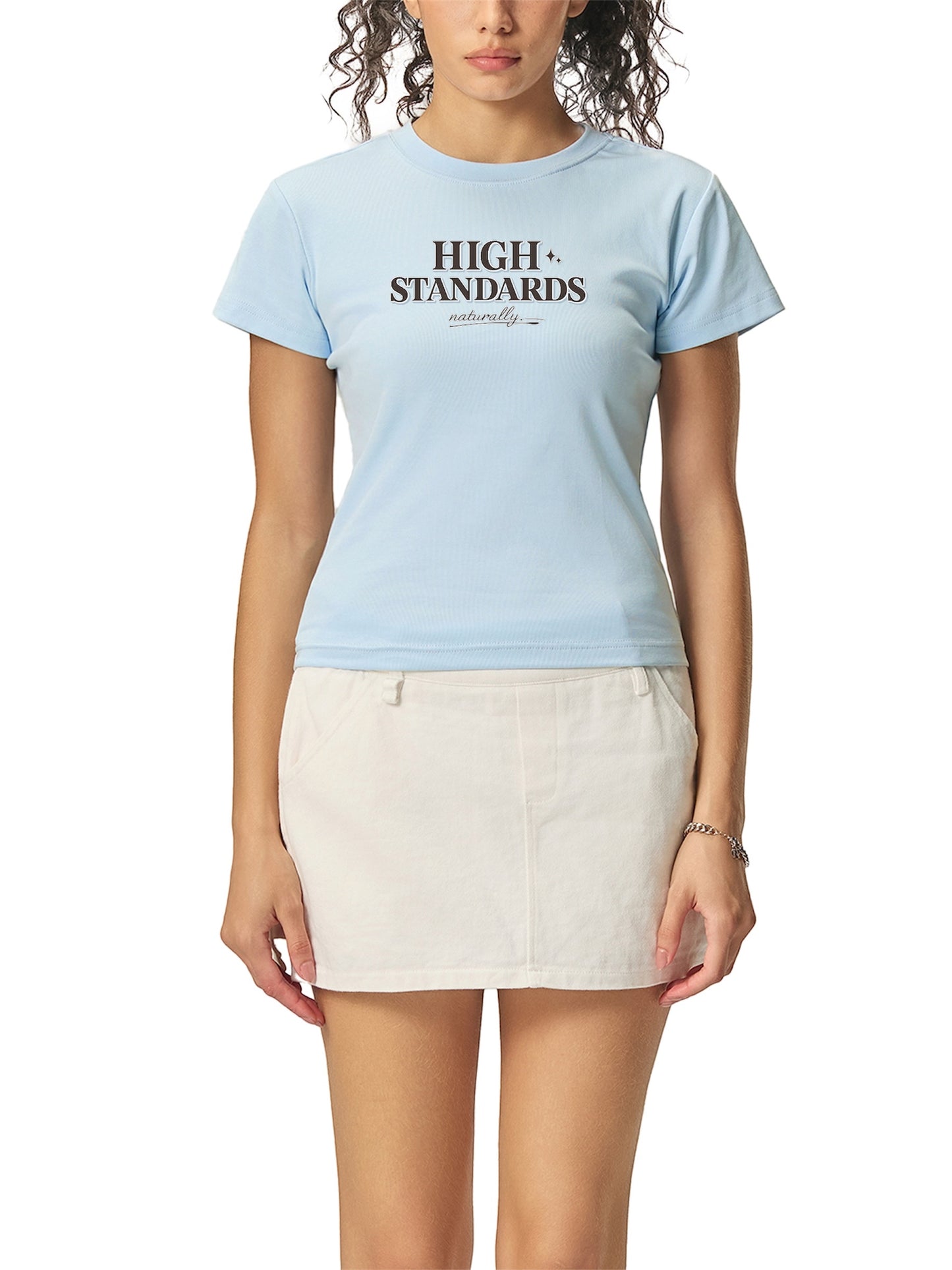 HIGH STANDARDS Tee | Women’s Premium Bodycon Cotton T-Shirt