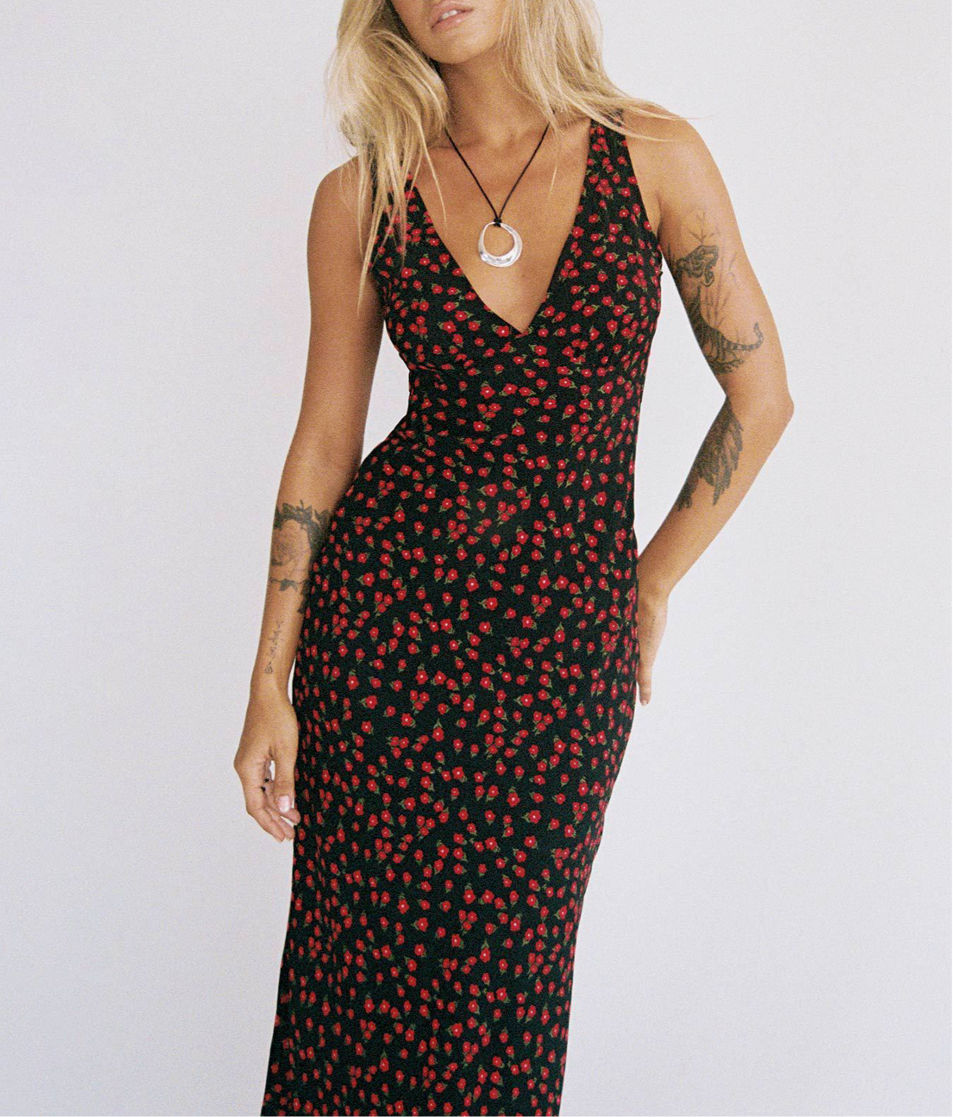 Delilah | V cut Midi Dress