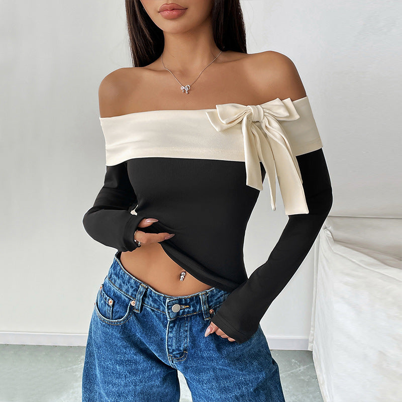 Off-shoulder Bow Top