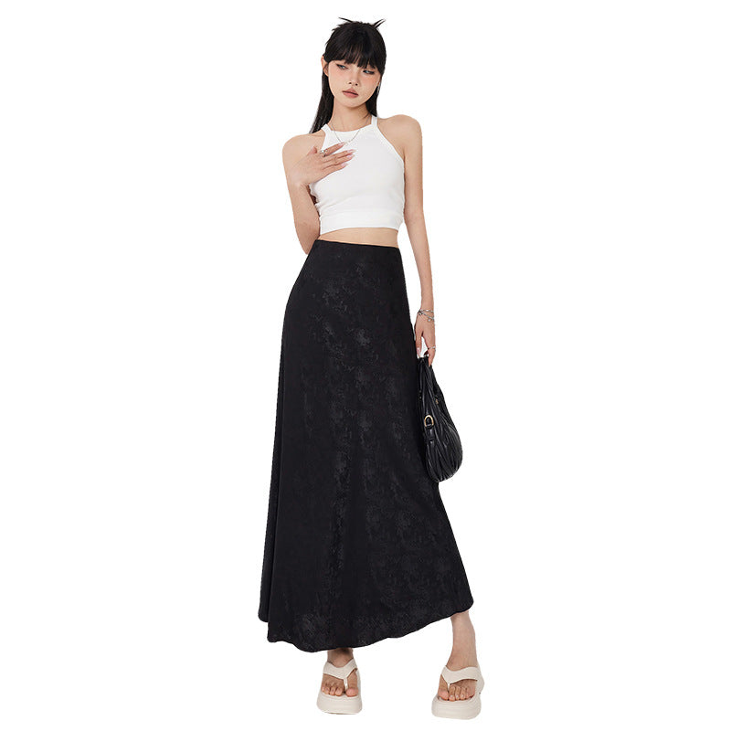 Black floral Maxi skirt