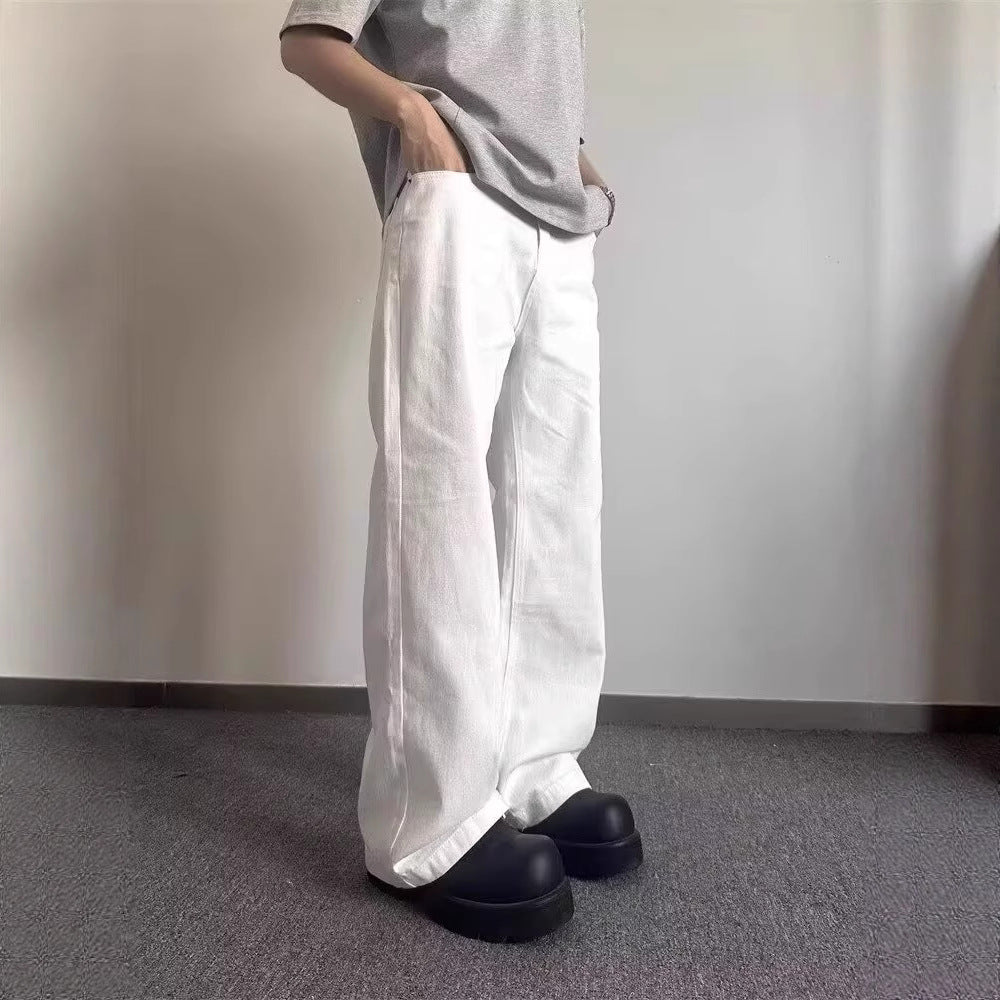 Ritz White Jeans | Men’s Wide-Leg Street Denim
