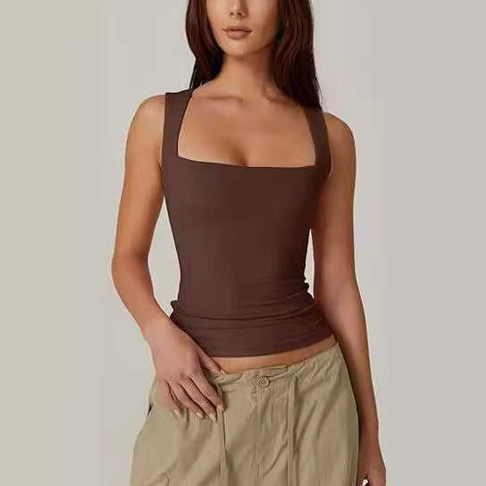 Summer Square-neck Tank Vest