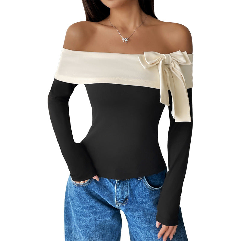 Off-shoulder Bow Top