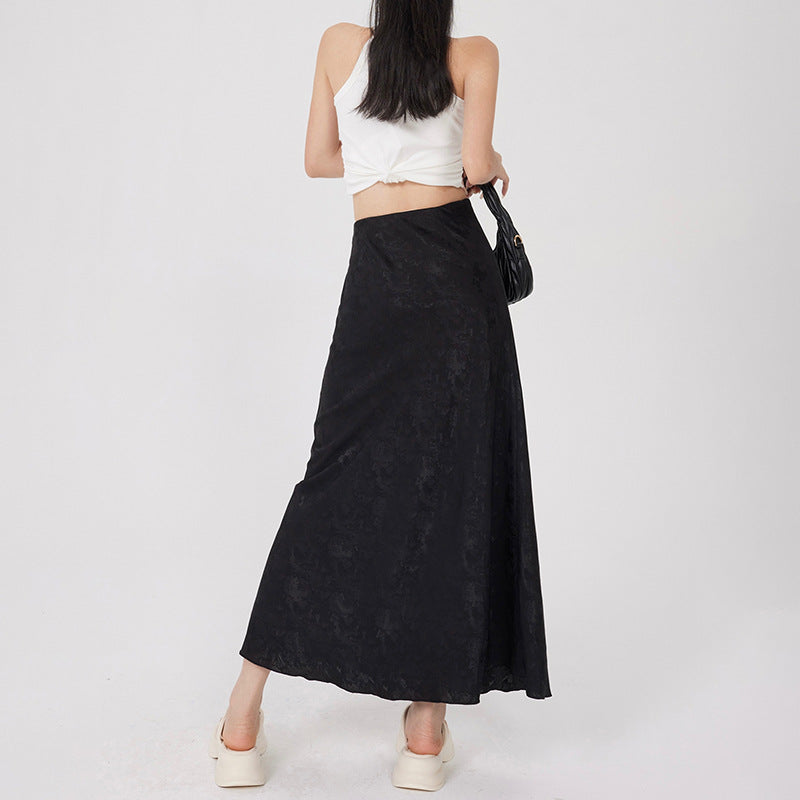 Black floral Maxi skirt