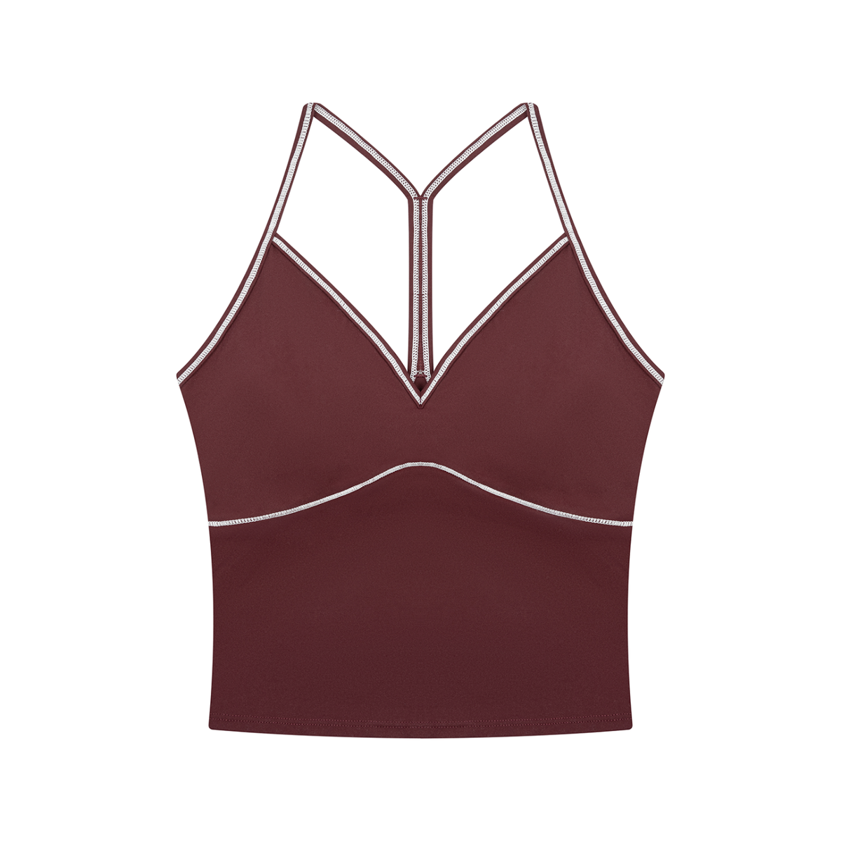 Solene Tank | Contrast V-Neck Active Tank Top