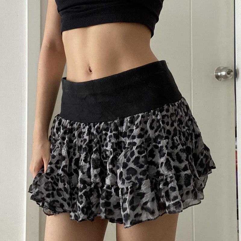 Leopard Print Mini Skirt