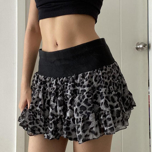 Leopard Print Mini Skirt