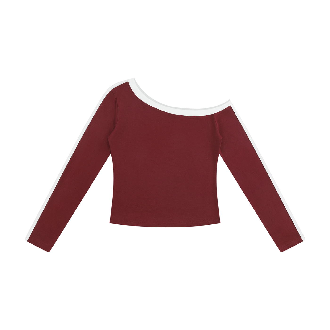 Women’s Color Block Off-the-Shoulder T-Shirt