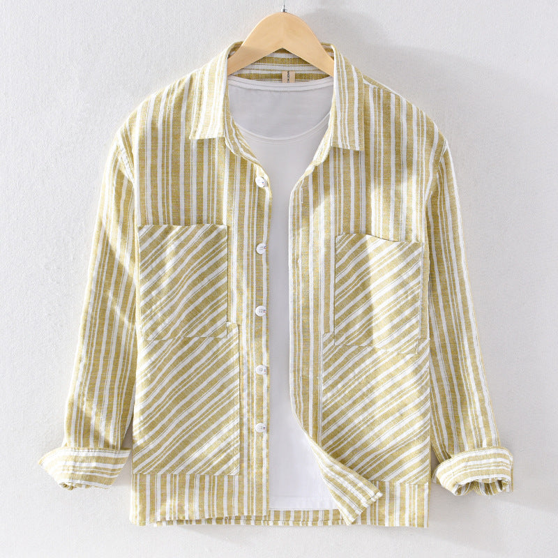 Striped Cotton Casual Shirt