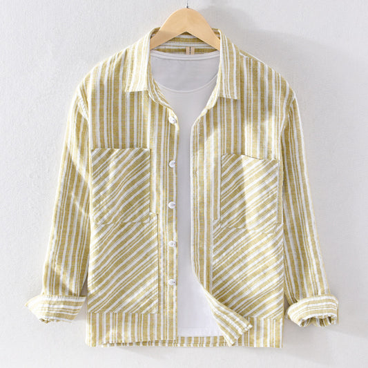 Striped Cotton Casual Shirt