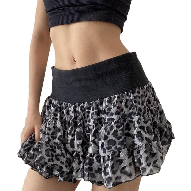 Leopard Print Mini Skirt