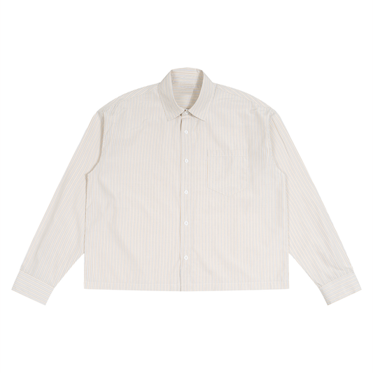 Sunday Shirt | Unisex Boxy Striped Button-Up Shirt