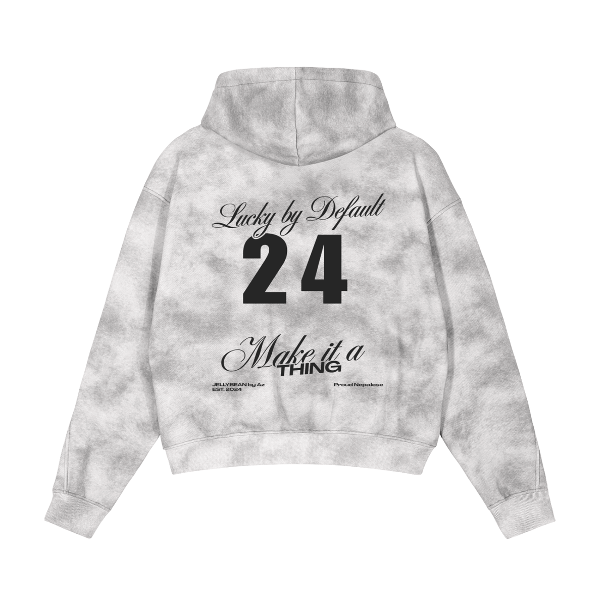 Lucky by Default 24 | Washed Hooded Jacket