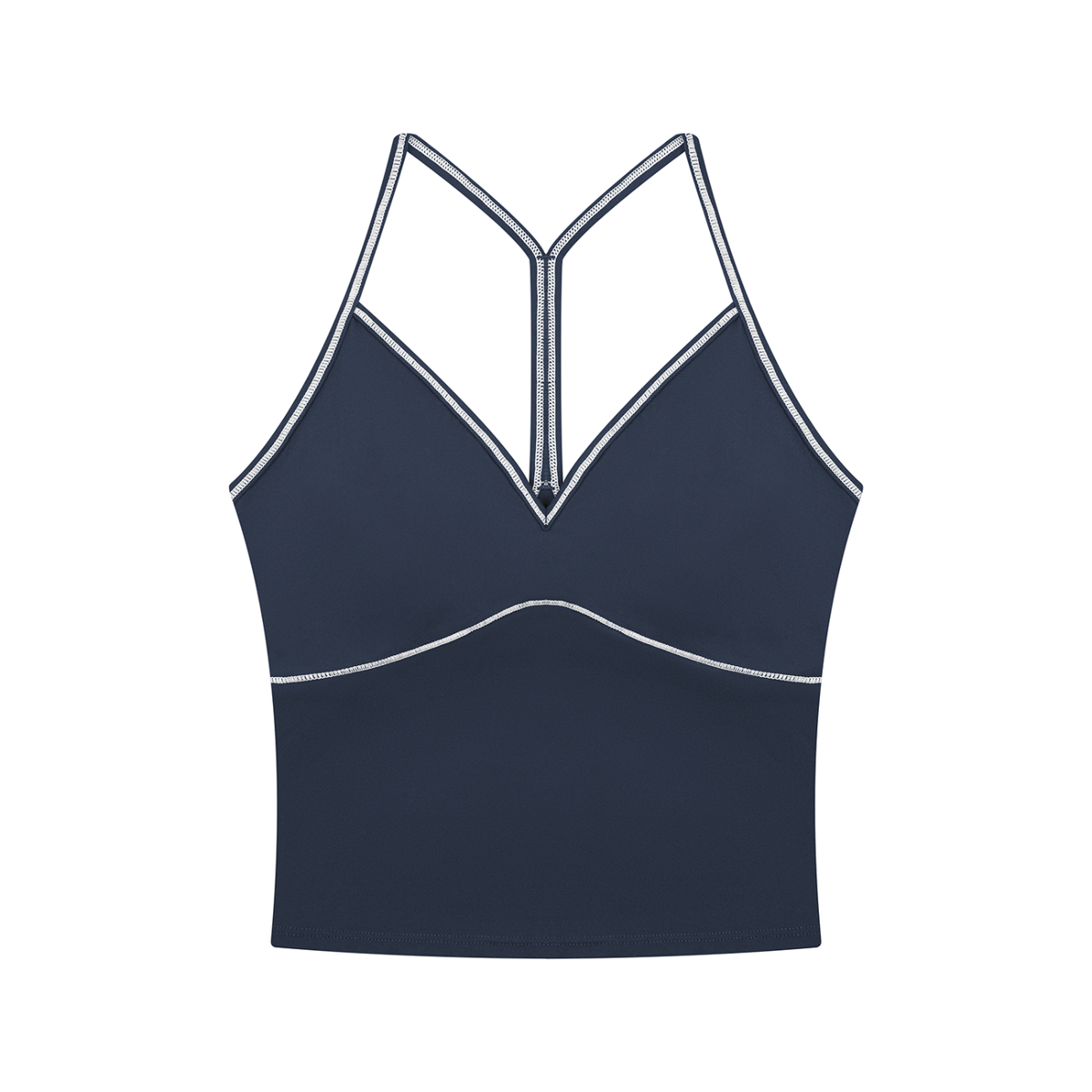Solene Tank | Contrast V-Neck Active Tank Top