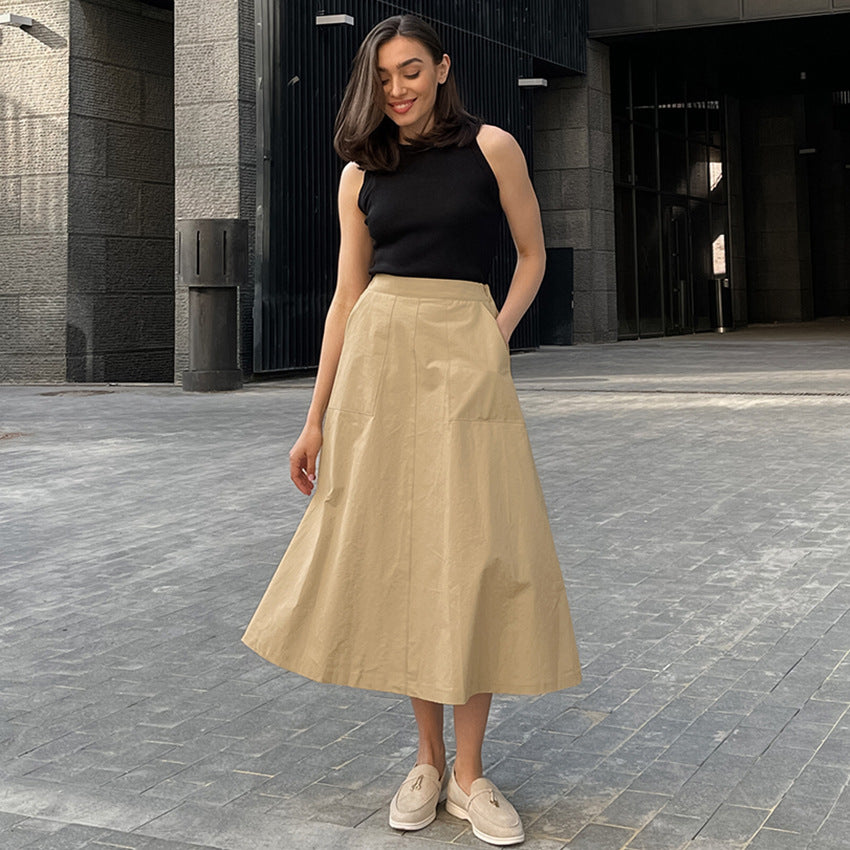 Lolita Cotton High Waist Maxi Skirt
