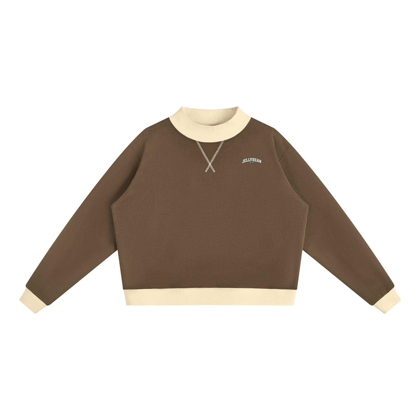 Harper Contrast Crop Sweatshirt | Premium 350 GSM
